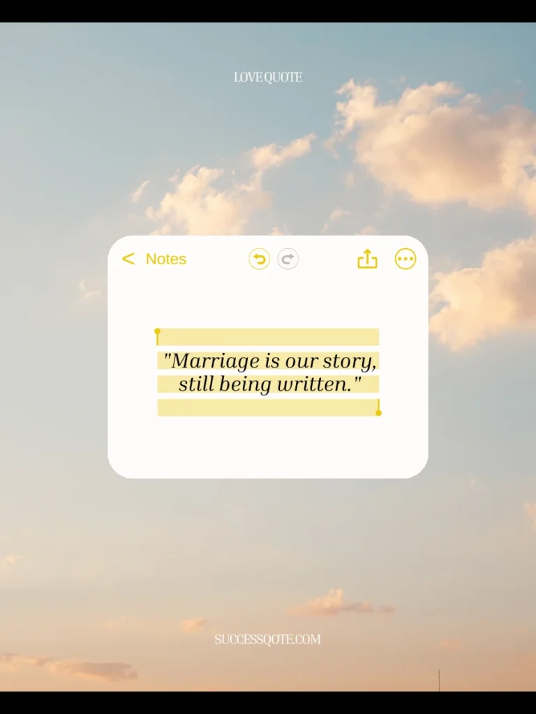Short Successful Love Marriage Quotes